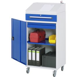 Beistellschrank Stehpult 03, B650xT520xH1235/1345mm, mobil