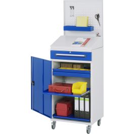 Beistellschrank Stehpult 04, B650xT520xH1235/1345/1895mm, mobil