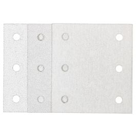 Schleifpapier-Set 102x114 mm 3-tlg. - 102x114 mm • 3-teilig • Körnung A60, A100, A150, Klett • 6 Loch
