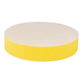 Polierpad gelb Ø 150 mm  - Klett • weich • flach • grob • 30 mm