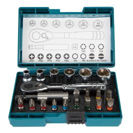 Ratschen-Bit-Set - 21-teilig • PH, PZ, T, SL, H