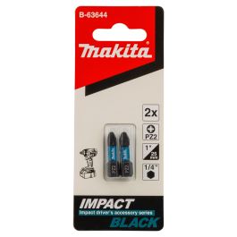 Bit PZ2 Impact Black - PZ2 • 2 Stück • 25 mm
