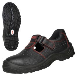 7207 // BASIC STEP SA - NITRAS BASIC STEP SA, S1P Sicherheitssandale, schwarz, EN ISO 20345