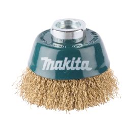 Topfbürste - Ø 60 mm • gewellt • Messing • M14