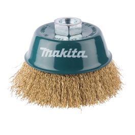 Topfbürste - Ø 100 mm • gewellt • Messing • M14