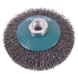 Kegelbürste - Ø 100 mm • gewellt • verzinkter Stahl • M14