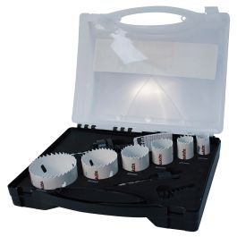 Lochsägen-Set Elektriker 9-teilig HSS-BiM - 9-tlg. • Ø 20-65 mm • Schnitttiefe 38 mm • Holz/Metall/Kunststoff