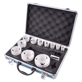 Lochsägen-Set Sanitär 14-teilig HSS-BiM  - 14-tlg. • Ø 19-75 mm • Schnitttiefe 38 mm • Holz/Metall/Kunststoff