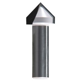 V-Nutfräser 12,7 mm - Ø 8 mm Schaft • Ø 12,7 mm Fräser • 16 mm Arbeitslänge • 48 mm Gesamtlänge • 60° Winkel