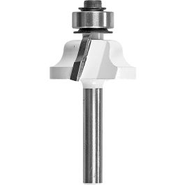 Profilfräser römisch 28,6 mm  - Ø 6 mm Schaft • Ø 28,6 mm Fräser • 13 mm Arbeitslänge • 55 mm Gesamtlänge • R1= 4 mm