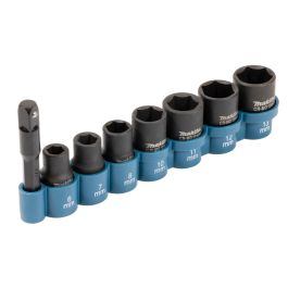 Schlagnuss-Set 1/4" - 8-teilig • 1/4"-4-kant