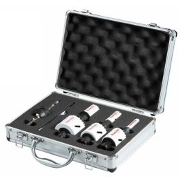 EZYCHANGE Lochsägen-Set Elektriker 7-teilig HSS-BiM - 7-tlg. • Ø 20-65 mm • Schnitttiefe 44 mm • Holz/Metall/Kunststoff