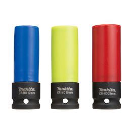 Schlagnuss-Set KFZ 3-tlg. - 3-teilig • 1/2" • SW17, SW19, SW21 • 86 mm • CR-MO