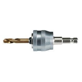 Lochsägen Adapter EZYCHANGE + HSS-Co Zentrierbohrer für dünne Bleche - 3/8"-Sechskantaufnahme • 65 mm lang • inkl. HSS-Co Zenrierbohrer