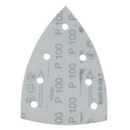Schleifpapier A100 100x150mm Klett - 100x150 mm • Körnung A100 • Klett • 7 Loch • 10 Stück