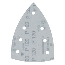 Schleifpapier A120 100x150mm Klett - 100x150 mm • Körnung A120 • Klett • 7 Loch • 10 Stück