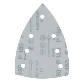 Schleifpapier A180 100x150mm Klett - 100x150 mm • Körnung A180 • Klett • 7 Loch • 10 Stück