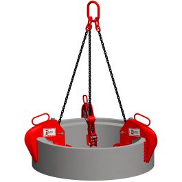 Schachtrohrgehänge, mit schwarz lackierter Kette