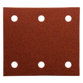 Schleifpapier P100 102x114mm Klett - 102x114 mm • Körnung P100 • Klett • 6 Loch • 10 Stück