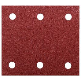 Schleifpapier P150 102x114mm Klett - 102x114 mm • Körnung P150 • Klett • 6 Loch • 10 Stück