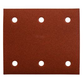 Schleifpapier P180 102x114mm Klett - 102x114 mm • Körnung P180 • Klett • 6 Loch • 10 Stück