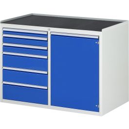 Schubladenschrank LL5.24.12, B1145xT650xH825mm, MT-Top-25mm,6xSchublade-TA,1xTür