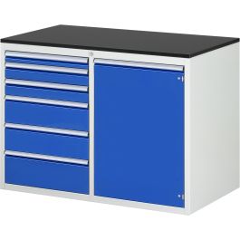 Schubladenschrank LL5.24.12, B1145xT650xH820mm, M-Top-22mm, 6xSchublade-TA,1xTür