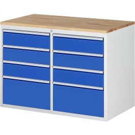 Schubladenschrank LL5.3.3, B1145xT650xH825mm, B-Top-25mm, 8xSchublade-TA