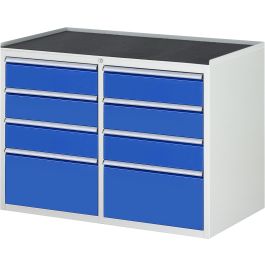 Schubladenschrank LL5.3.3, B1145xT650xH825mm, MT-Top-25mm, 8xSchublade-TA