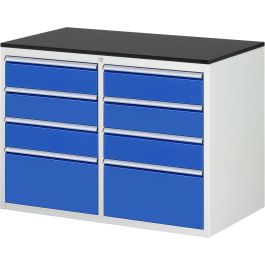 Schubladenschrank LL5.3.3, B1145xT650xH820mm, M-Top-22mm, 8xSchublade-TA