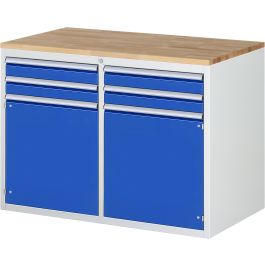 Schubladenschrank LL5.7.7, B1145xT650xH825mm, B-Top-25mm, 4xSchublade-TA, 2xTür