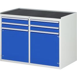 Schubladenschrank LL5.7.7, B1145xT650xH825mm, MT-Top-25mm, 4xSchublade-TA, 2xTür