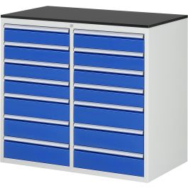 Schubladenschrank LL7.10.10, B1145xT650xH1030mm, M-Top-22mm, 14xSchublade-TA