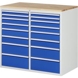 Schubladenschrank LL7.11.11, B1145xT650xH1035mm, B-Top-25mm, 16xSchublade-TA