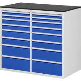 Schubladenschrank LL7.11.11, B1145xT650xH1030mm, M-Top-22mm, 16xSchublade-TA