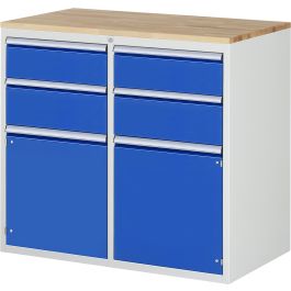Schubladenschrank LL7.1.1, B1145xT650xH1035mm, B-Top-25mm, 4xSchublade-TA, 2xTür