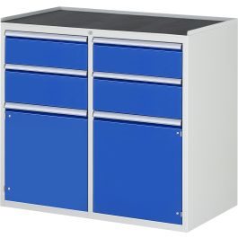 Schubladenschrank LL7.1.1, B1145xT650xH1035mm, MT-Top-25mm, 4xSchublade-TA,2xTür