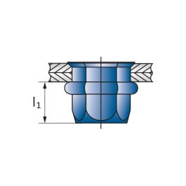 HONSEL-Blindnietmutter  HEXAFORM-KLSK Stahl kleiner Senkkopf M10 - 35 (1 Pack =250 Stück)