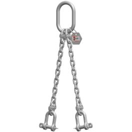 McBULL® 2-Strang-Kettengehänge, GK6 (INOX), 16 mm, 1 Meter, Typ9
