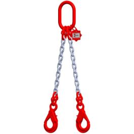 McBULL® 2-Strang-Kettengehänge, GK8, galv. verz., 7 mm, 1 Meter, Typ5"GV"