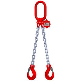 McBULL® 2-Strang-Kettengehänge, GK8, galv. verz., 8 mm, 1 Meter, Typ1"GV"