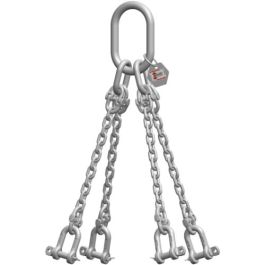 McBULL® 4-Strang-Kettengehänge, GK6 (INOX), 16 mm, 1 Meter, Typ9