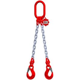 McBULL® 2-Strang-Kettengehänge, GK8, galv. verz., 7 mm, 1 Meter, Typ4"GV"