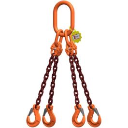 McBULL® 4-Strang-Kettengehänge, GK10, PAS-Kette, 13 mm, 1 Meter, Typ1