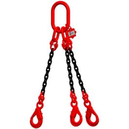 McBULL® 3-Strang-Kettengehänge, GK8, schwarz, 10 mm, 1 Meter, Typ5K25