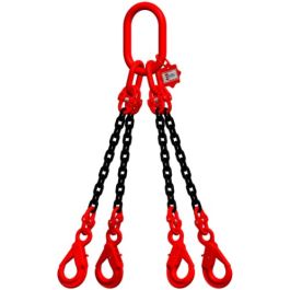 McBULL® 4-Strang-Kettengehänge, GK8, schwarz, 8 mm, 1 Meter, Typ5K16