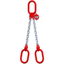 McBULL® 2-Strang-Kettengehänge, GK8, galv. verz., 7 mm, 1 Meter, Typ8"GV"