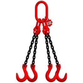 McBULL® 4-Strang-Kettengehänge, GK8, schwarz, 8 mm, 1 Meter, Typ3K16