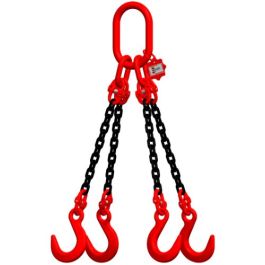 McBULL® 4-Strang-Kettengehänge, GK8, schwarz, 8 mm, 1 Meter, Typ6K16