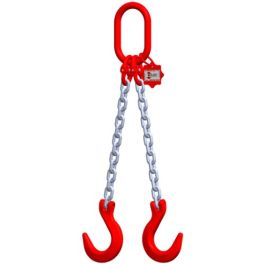 McBULL® 2-Strang-Kettengehänge, GK8, galv. verz., 8 mm, 1 Meter, Typ3"GV"